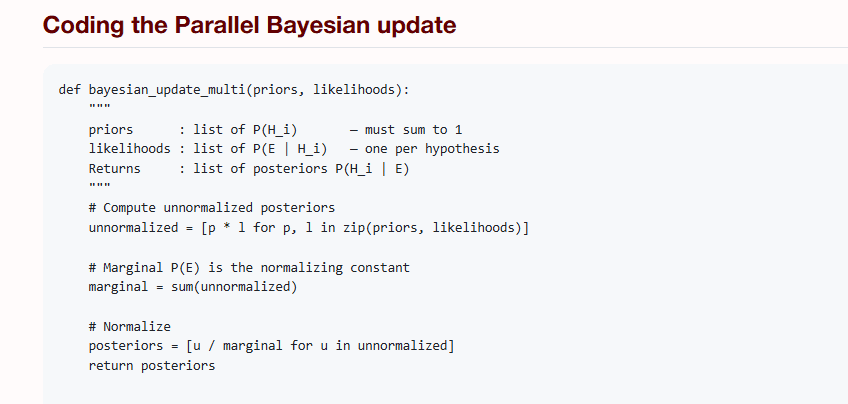 Coding the Parallel Bayesian Update : Part 5