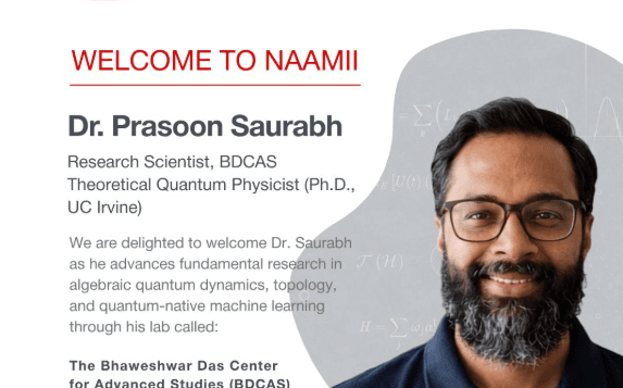 NAAMII Welcomes Dr. Prasoon Saurabh as Research Scientist and Founding Principal Investigator of BDCAS